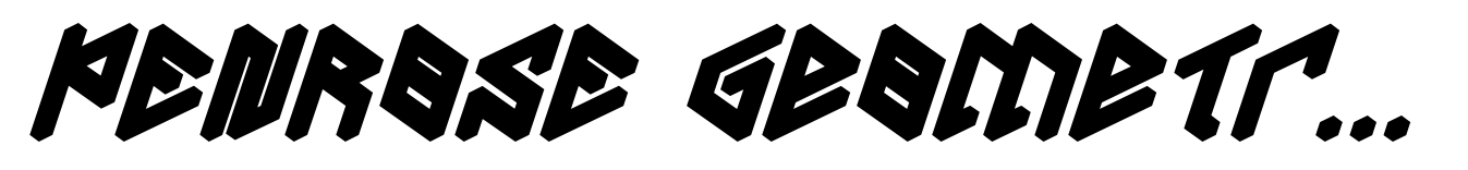 PENROSE Geometric B Mask Bold Italic